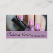 kleine elegante manicure nagels slak salon visitekaartje (Voorkant)