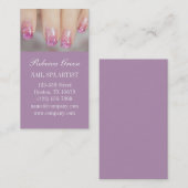 kleine elegante manicure nagels slak salon visitekaartje (Voorkant / Achterkant)