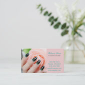 kleine elegante manicure nagels slak salon visitekaartje (Staand voorkant)