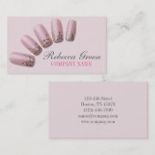 kleine elegante manicure nagels slak salon visitekaartje (Voorkant / Achterkant)