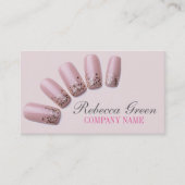 kleine elegante manicure nagels slak salon visitekaartje (Voorkant)