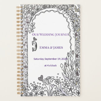Kleine Elegante Whimsical Tuindeur Trouwfeest Planner