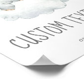 Kleine Elephant Boy Baby shower Aangepast Teksttek Poster (Hoek)