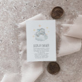 Kleine Elephant Boy Baby shower Display Shower Informatiekaartje