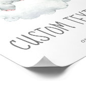 Kleine Elephant Girl Baby shower Aangepaste tekst Poster (Hoek)