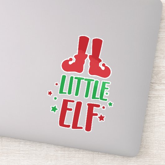 Kleine Elf, Elf Shoes, Sterren, Kerstmis, Kerstmis Sticker (Detail)