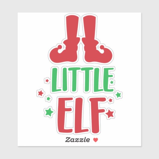 Kleine Elf, Elf Shoes, Sterren, Kerstmis, Kerstmis Sticker (Vel)