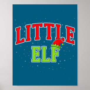 Kleine Elf Kerst Familie Matching Groep Kerstmis Poster
