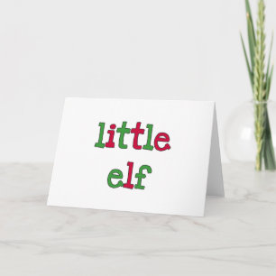 Kleine Elf Kerst T-shirts en Cadeaus Feestdagen Kaart