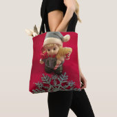 Kleine Elf-kerstCanvas tas (Dichtbij)