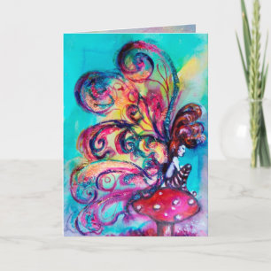 Kleine Elf paddenstoelen Feestdagen Kaart