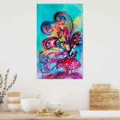 Kleine Elf paddenstoelen Poster (Keuken)