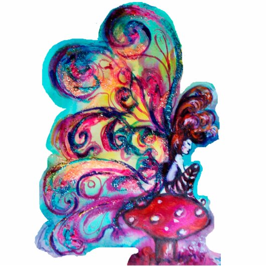 Kleine Elf paddenstoelen Staand Fotobeeldje (Voorkant)