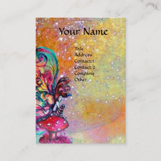 Kleine Elf paddenstoelen Visitekaartje (Voorkant)