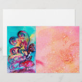 KLEINE ELF VAN MUSHROMEN IN GOUDE PINKSPARKLEN BRIEFPAPIER (Voorkant / Achterkant)