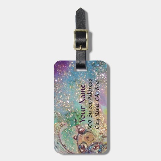 KLEINE ELF VAN MUSHROOMEN BAGAGELABEL (Voorkant verticaal)