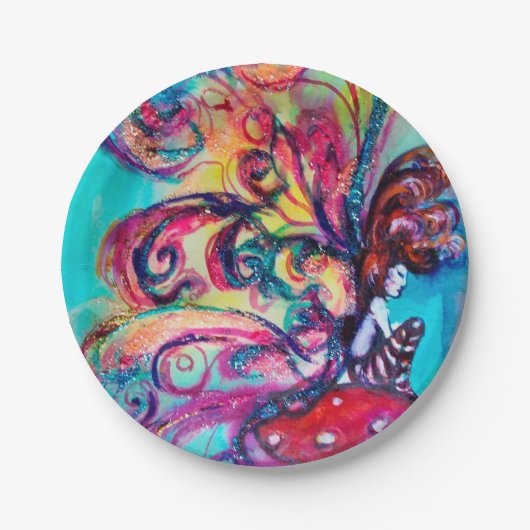 KLEINE ELF VAN MUSHROOMEN PAPIEREN BORDJE (Voorkant)