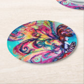 KLEINE ELF VAN MUSHROOMEN RONDE KARTONNEN ONDERZETTER (Gebogen)