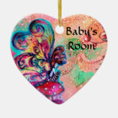 KLEINE ELF VAN MUSHROOMS DEUR HANGER KERAMISCH ORNAMENT (Voorkant)