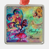 KLEINE ELF VAN MUSHROOMS DEUR HANGER METALEN ORNAMENT (Voorkant)