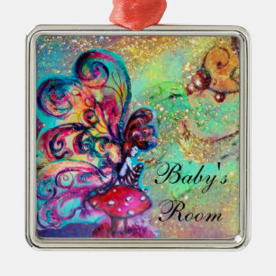 KLEINE ELF VAN MUSHROOMS DEUR HANGER METALEN ORNAMENT