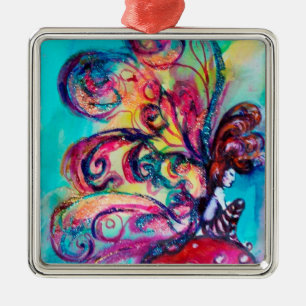 KLEINE ELF VAN MUSHROOMS Fantasy Metalen Ornament