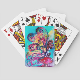KLEINE ELF VAN PADDENSTOELEN Fantasie Pokerkaarten