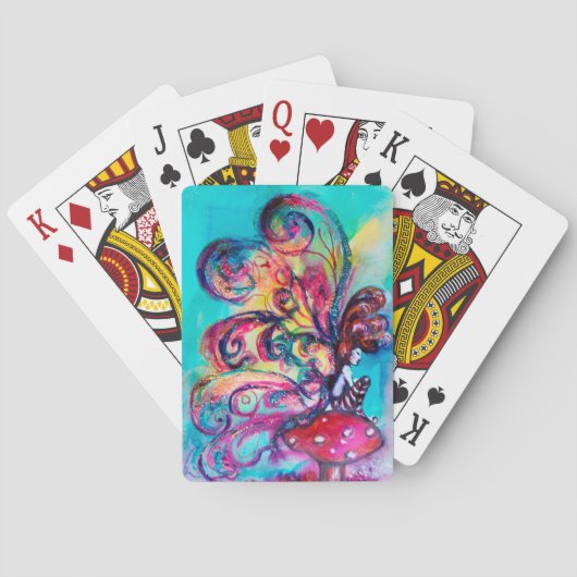 KLEINE ELF VAN PADDENSTOELEN Fantasie Pokerkaarten (Achterkant)