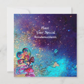 KLEINE ELF VAN PADDENSTOELEN, goud geel blauw glin Kaart (Achterkant)