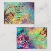 Kleine elf van paddenstoelen, paarse visitekaartje (Voorkant / Achterkant)