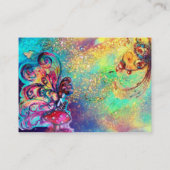 Kleine elf van paddenstoelen, paarse visitekaartje (Achterkant)