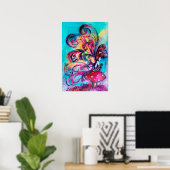 Kleine Elf van Paddenstoelen Poster (Thuiskantoor)