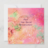 KLEINE ELF VAN PADDENSTOELEN, roze groene blauwe g Kaart (Achterkant)