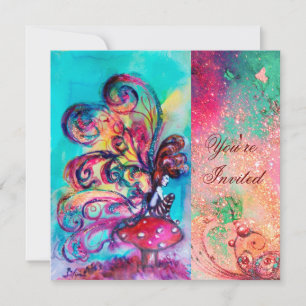 KLEINE ELF VAN PADELS, roze groen blauw glinsteren Kaart