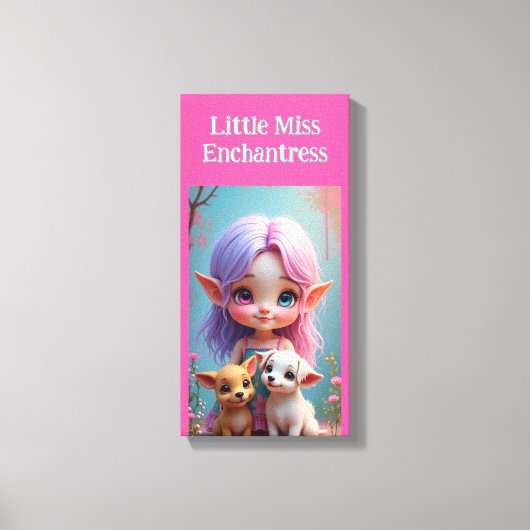 Kleine Elfenmeisje  Canvas Afdruk (Voorkant)