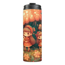 Kleine elven onder de paddenstoelen koelen