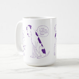 Kleine en grote Hond Cartoon Koffiemok