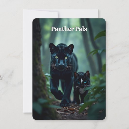 Kleine en Grote Kat - Panther Pals - Platte Kaart (Voorkant)