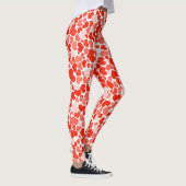 Kleine en heldere veelkleurige harten op wit leggings (Rechts)
