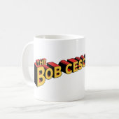 Kleine en middelgrote superheld Bob Cesca mokken (Voorkant links)