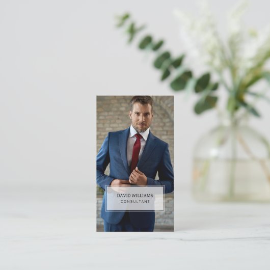 Kleine en professionele fotoauto voor zakelijk geb visitekaartje (Staand voorkant)