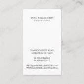 Kleine en professionele foto's uit het witte Lijst Visitekaartje (Achterkant)