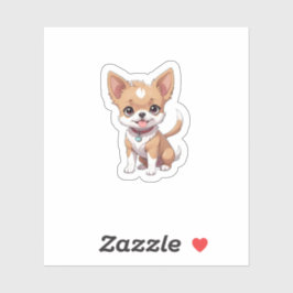 Kleine en schattige hond sticker