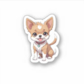 Kleine en schattige hond sticker (Voorkant)