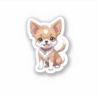 Kleine en schattige hond sticker