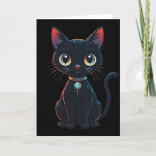 Kleine enge zwarte kat kaart