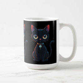 Kleine enge zwarte kat koffiemok