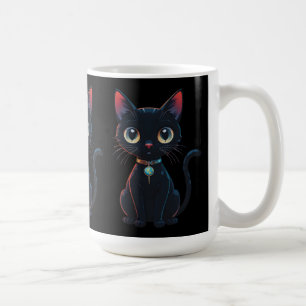 Kleine enge zwarte kat koffiemok