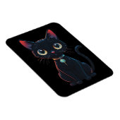 Kleine enge zwarte kat magneet (Rechterzijde)