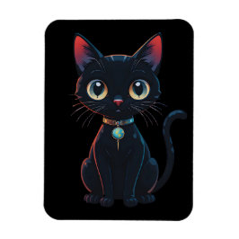 Kleine enge zwarte kat magneet